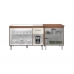 Armário Cozinha Gabinete pia de 120 cm Anitta com Balcão multiuso micro-ondas Forno Elétrico Serena Savana frente Off-White