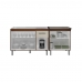 Armário Cozinha Gabinete pia de 120 cm Anitta com Balcão Cooktop 5 bocas Jade Savana frente Off-White