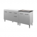 Armário Cozinha Gabinete pia de 120 cm Anitta com Balcão Cooktop 4 bocas Jade Branco