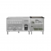 Armário Cozinha Gabinete pia de 120 cm Anitta com Balcão Cooktop 4 bocas Jade Branco