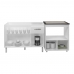 Armário Gabinete pia de 120 cm Anitta com Balcão Cooktop 5 bocas e Forno Elisa Branco