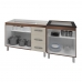 Armário Cozinha Gabinete Pia De 120 Cm Bianca Com Balcão Cooktop 4 Bocas Savana Frente Off-white Jade