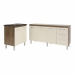 Balcão Cozinha Gabinete Para Pia 138 cm Carine e Balcão Para Cooktop 4 Bocas Fran Savana Off White
