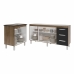 Balcão Cozinha Gabinete Para Pia 138 cm Carine e Balcão Fran Para Cooktop 5 Bocas Savana Preto