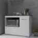 Balcão Armário Gabinete de Cozinha Para Fogão Cooktop 5 Bocas e Forno 3 Portas Alana Mobília Decor Branco