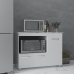 Balcão Armário Gabinete de Cozinha Para Microondas e Forno Elétrico 3 Portas Lilian Mobília Decor Branco