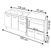 Cozinha Armário Balcão Gabinete de Pia Aline 120 cm e Balcão Amanda para Microondas e Forno Elétrico Branco