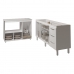 Balcão Cozinha Armário Gabinete de Pia 150 cm Deise e Balcão Lilian Para Microondas e Forno Elétrico Branco