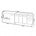 Balcão Armário Camila Cozinha Gabinete de Pia 140 cm e Balcão para Forno Elétrico e Microondas Lilian Savana Off White