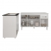 Armário Gabinete Camila 138 cm com Tampo Tampão e Balcão Evelyn Para cooktop 5 Bocas Branco