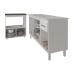 Armário Gabinete Camila 138 cm com Tampo Tampão e Balcão Evelyn Para cooktop 5 Bocas Branco