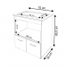 Balcão Armário para Fogão Cooktop 5 Bocas e Forno Elétrico Cozinha Evelyn Mobília Decor Savana Off White