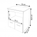 Balcão Armário Gabinete para Microondas e Forno Elétrico Cozinha Amanda Mobília Decor Savana Off White