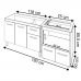 Cozinha Armário Balcão Gabinete de Pia Aline 120 cm e Balcão Evelyn para Fogão Cooktop 5 Bocas e Forno Branco