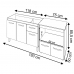 Cozinha Armário Balcão Gabinete de Pia Aline 120 cm e Balcão Amanda para Microondas e Forno Elétrico Branco