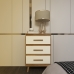 Cômoda Maya 3 Gavetas com Puxadores e Pés Retro Design Moderno Quarto Savana Mobília Decor