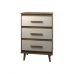 Cômoda Maya 3 Gavetas com Puxadores e Pés Retro Design Moderno Quarto Savana Mobília Decor