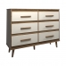 Cômoda 6 Gavetas Maya com Puxadores e Pés Retro Design Moderno Quarto Savana Mobília Decor
