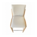Banqueta Aura Alta Madeira Maciça E Linho 25 Bege Design Moderno Conforto Com Apoio Para Pés Mobília Decor