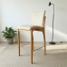 Banqueta Aura Alta Madeira Maciça E Courino Branco Design Moderno Conforto Com Apoio Para Pés Mobília Decor