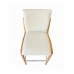 Kit 2 Banqueta Aura Alta Madeira Maciça E Courino Branco Design Moderno Conforto Com Apoio Para Pés Mobília Decor