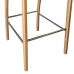 Kit 2 Banqueta Aura Alta Madeira Maciça E Courino Marrom Design Moderno Conforto Com Apoio Para Pés Mobília Decor