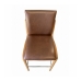 Kit 2 Banqueta Aura Alta Madeira Maciça E Courino Marrom Design Moderno Conforto Com Apoio Para Pés Mobília Decor