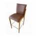 Kit 2 Banqueta Aura Alta Madeira Maciça E Courino Marrom Design Moderno Conforto Com Apoio Para Pés Mobília Decor