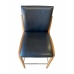 Kit 2 Banqueta Aura Alta Madeira Maciça E Courino Preto Design Moderno Conforto Com Apoio Para Pés Mobília Decor
