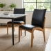 Kit 2 Cadeira Aura Estofada Estrutura Em Madeira Maciça Courino Preto Conforto Para Sala De Jantar Mobília Decor