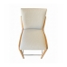 Kit 4 Banqueta Aura Alta Madeira Maciça E Linho 28 Areia Design Moderno Conforto Com Apoio Para Pés Mobília Decor