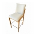 Kit 4 Banqueta Aura Alta Madeira Maciça E Courino Branco Design Moderno Conforto Com Apoio Para Pés Mobília Decor