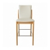 Kit 4 Banqueta Aura Alta Madeira Maciça E Courino Branco Design Moderno Conforto Com Apoio Para Pés Mobília Decor
