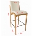 Kit 4 Banqueta Aura Alta Madeira Maciça E Courino Branco Design Moderno Conforto Com Apoio Para Pés Mobília Decor