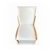 Kit 4 Cadeira Aura Estofada Estrutura Em Madeira Maciça Courino Branco Conforto Para Sala De Jantar Mobília Decor