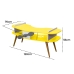 Mesa Avião Amarelo com Hélice e Pés Palito Design Criativo Mesa Desenho Quarto Menina Menino Infantil Mobília Decor