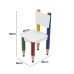 Cadeira Infantil Lápis Coloridos Assento e Encosto Brancos Pés Temáticos Quarto Menina Menino Mobília Decor