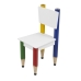 Kit 2 Cadeiras Infantil Lápis Coloridos Assento e Encosto Brancos Pés Temáticos Quarto Menina Menino Mobília Decor