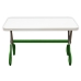 Mesa Infantil Tesoura Verde Tampo Branco Retangular Base Temática para Estudos e Desenhos Mobília Decor