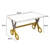 Mesa Infantil Tesoura Amarelo Tampo Branco Retangular Base Temática para Estudos e Desenhos Mobília Decor