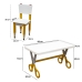 Kit 2 Cadeiras Mesa Infantil Tesoura Amarelo Tampo Branco Retangular Base Temática para Estudos e Desenhos Mobília Decor