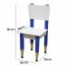 Kit 2 Cadeiras Cadeira Infantil Lápis Azul Assento e Encosto Brancos Para Estudos e Desenhos Mobília Decor