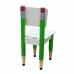 Kit 2 Cadeiras Cadeira Infantil Lápis Verde Assento e Encosto Brancos Para Estudos e Desenhos Mobília Decor