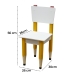 Kit 2 Cadeiras Cadeira Infantil Lápis Amarelo Assento e Encosto Brancos Para Estudos e Desenhos Mobília Decor