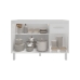 Balcão Armário Gabinete Para Pia de Cozinha 118 cm Aline 3 Portas e 1 Gaveta Branco