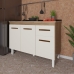 Balcão Armário Gabinete Para Pia de Cozinha 118 cm Aline 3 Portas e 1 Gaveta Savana Off White