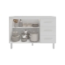 Balcão Armário Gabinete Para Pia de Cozinha 118 cm Bruna 2 Portas e 3 Gaveta Branco