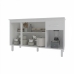 Balcão Cozinha Armário Gabinete Camila Branco Com Tampo Tampão 140 cm Mobília Decor Branco