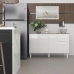 Balcão Cozinha Armário Gabinete Camila Branco Com Tampo Tampão 140 cm Mobília Decor Savana