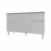 Balcão Cozinha Armário Gabinete Camila Branco Com Tampo Tampão 140 cm Mobília Decor Savana